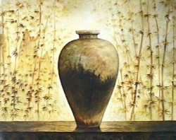 Chineses Vase with Bamboo I by John Park